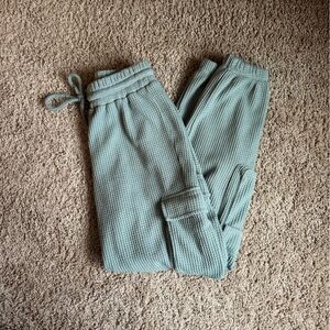 Forever 21 Pale Green Waffle Knit Joggers